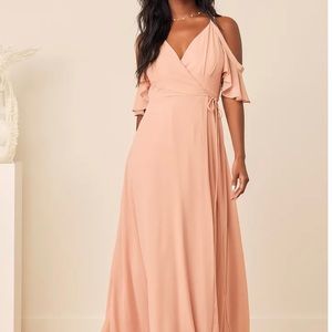 Lulus Wrap cold should blush maxi dress